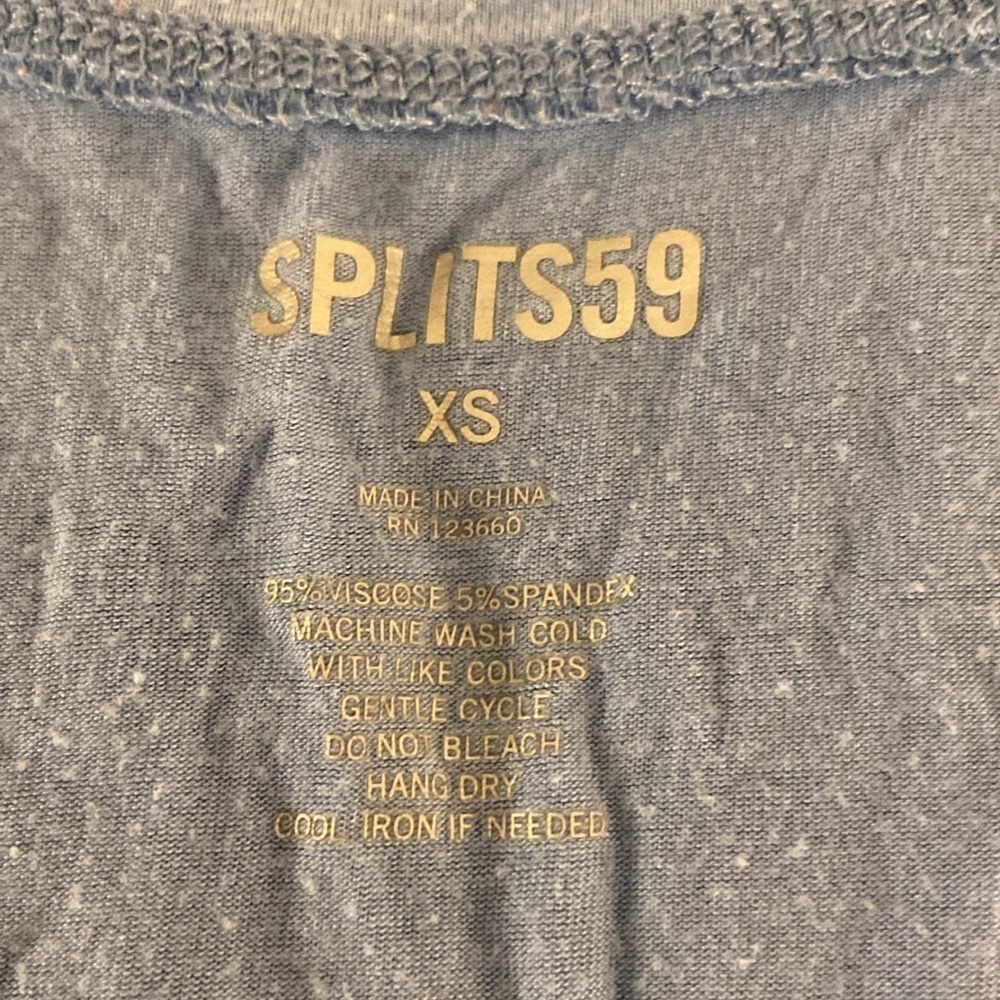 Splits59 light blue tank top, sz XS - Picture 2 of 4